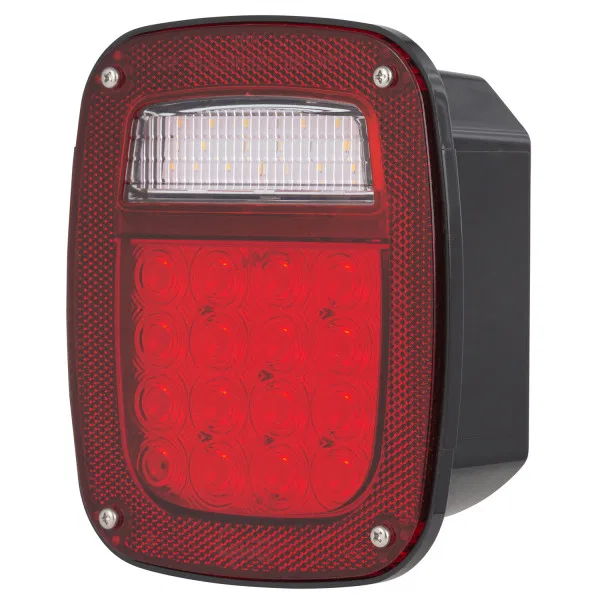 G5082-5 – GROTE PERLUX Tail Light Assembly, LED Red Lens Black Housing White Bulb Single